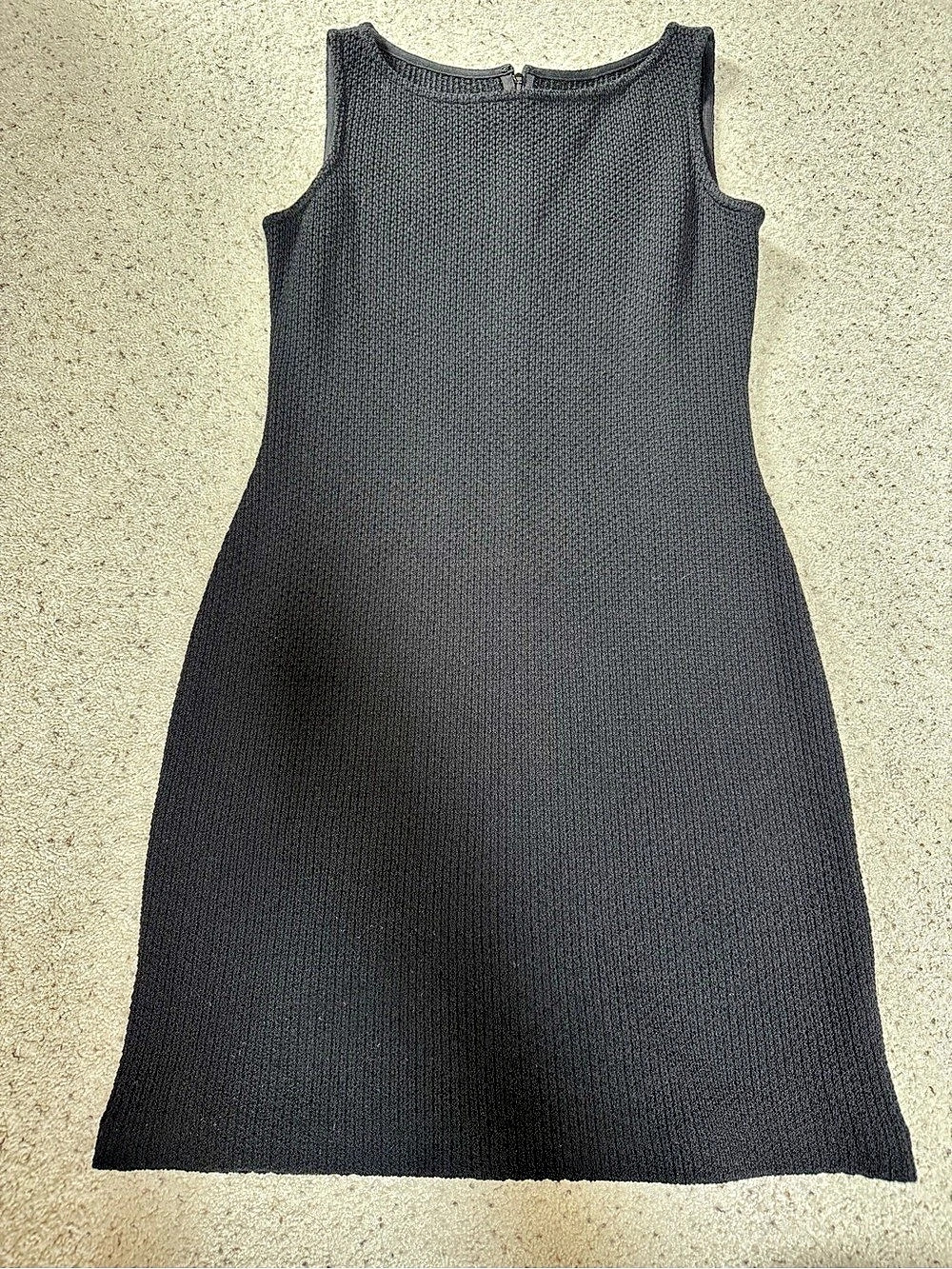 St. John Caviar Mini Knit Dress in Black Size 8 NWT
